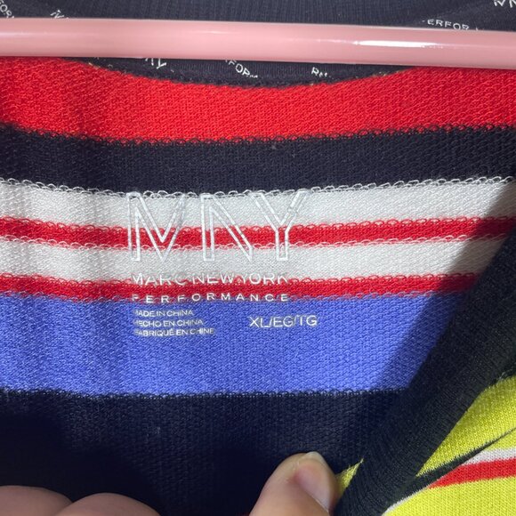 Marc New York Performance Women's Stripe Colorful Tunic Top XL! - Picture 3 of 4